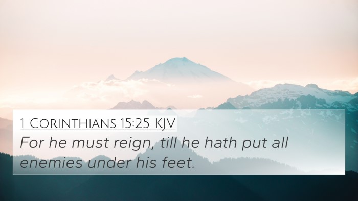1 Corinthians 15:25 KJV Bible Verse Image