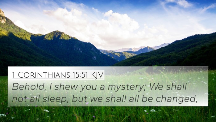 1 Corinthians 15:51 KJV Bible Verse Image