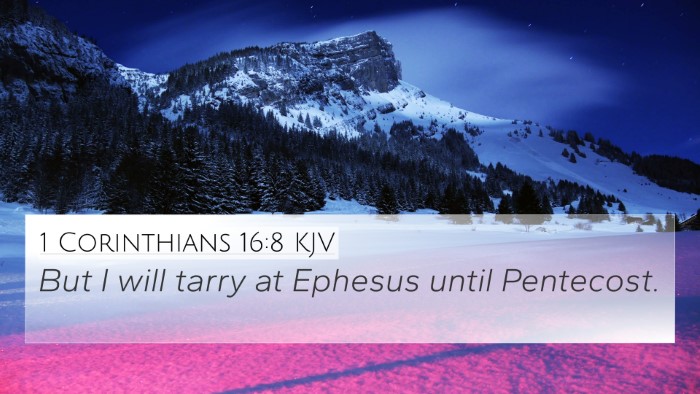 1 Corinthians 16:8 KJV Bible Verse Image