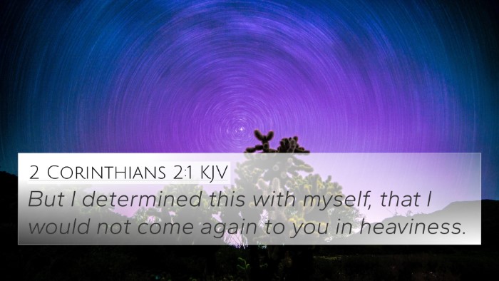 2 Corinthians 2:1 KJV Bible Verse Image