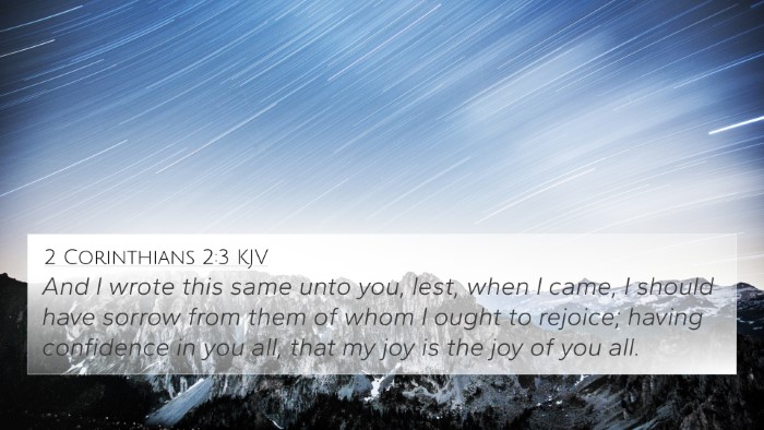2 Corinthians 2:3 Explained