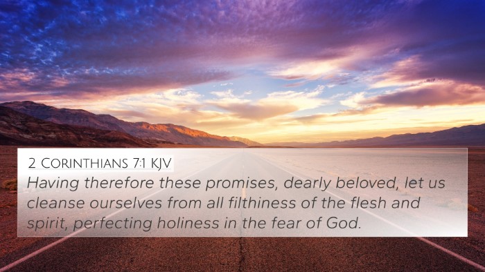 2 Corinthians 7:1 KJV Bible Verse Image