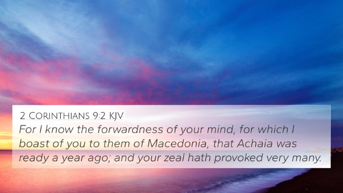 2 Corinthians 9:2 KJV Bible Verse Image