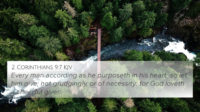 2 Corinthians 9:7 KJV Bible Verse Image