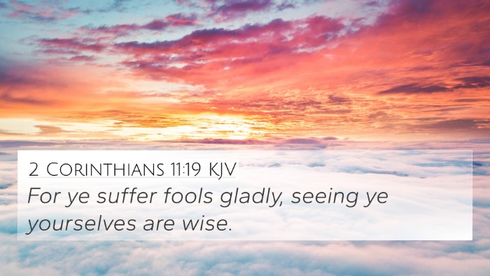 2 Corinthians 11:19 Explained