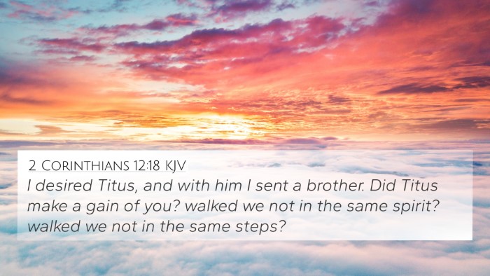 2 Corinthians 12:18 KJV Bible Verse Image