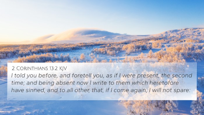 2 Corinthians 13:2 KJV Bible Verse Image