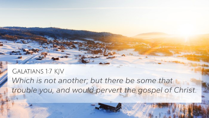 Galatians 1:7 KJV Bible Verse Image