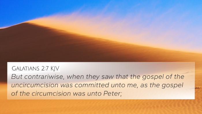 Galatians 2:7 KJV Bible Verse Image