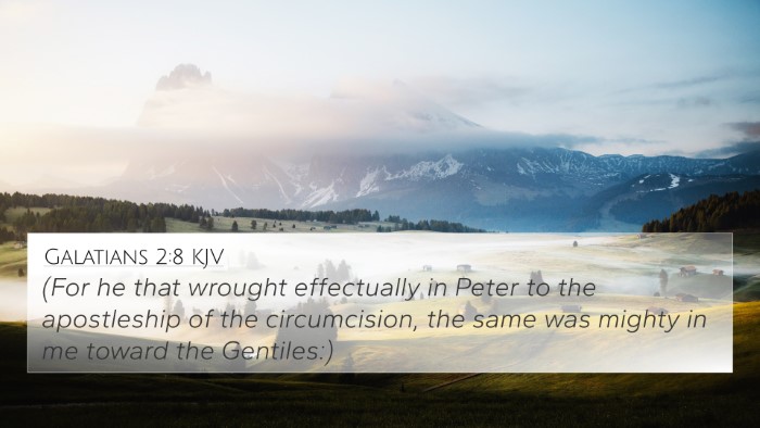 Galatians 2:8 KJV Bible Verse Image