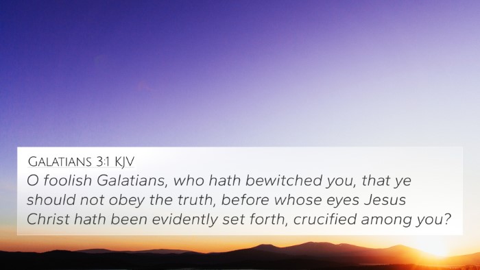 Galatians 3:1 KJV Bible Verse Image