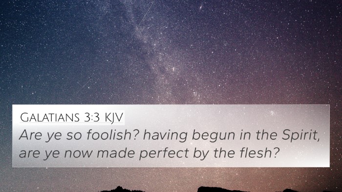 Galatians 3:3 KJV Bible Verse Image