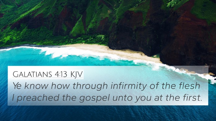 Galatians 4:13 KJV Bible Verse Image