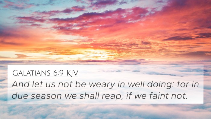 Galatians 6:9 KJV Bible Verse Image