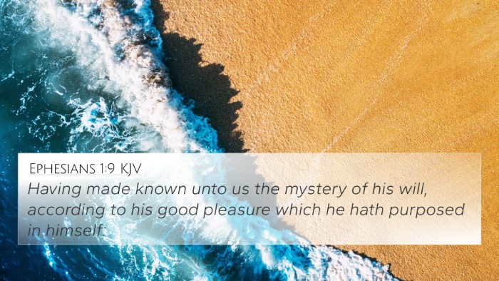 Ephesians 1:9 KJV Bible Verse Image