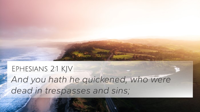 Ephesians 2:1 KJV Bible Verse Image