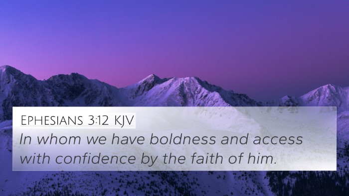Ephesians 3:12 KJV Bible Verse Image