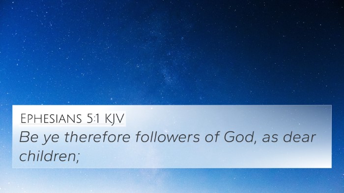 Ephesians 5:1 KJV Bible Verse Image