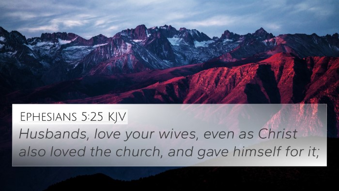 Ephesians 5:25 KJV Bible Verse Image
