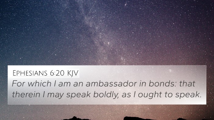 Ephesians 6:20 KJV Bible Verse Image
