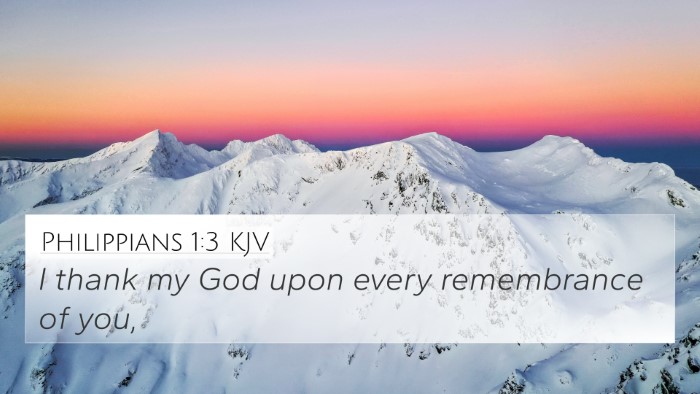 Philippians 1:3 KJV Bible Verse Image