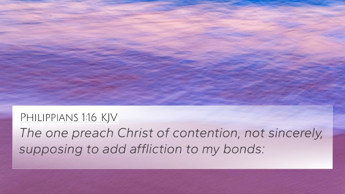 Philippians 1:16 KJV Bible Verse Image