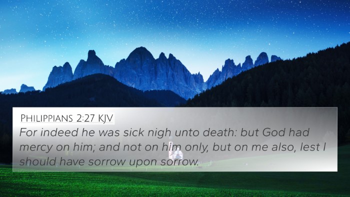Philippians 2:27 KJV Bible Verse Image