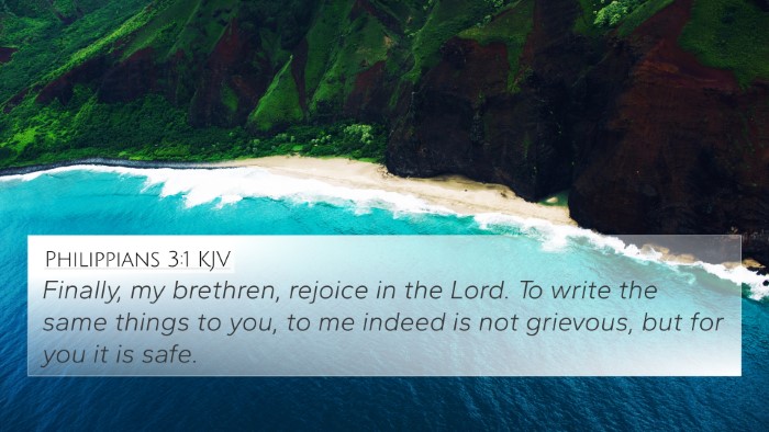 Philippians 3:1 KJV Bible Verse Image