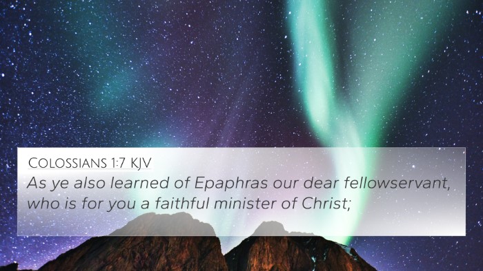 Colossians 1:7 KJV Bible Verse Image