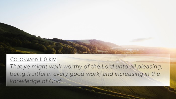 Colossians 1:10 KJV Bible Verse Image