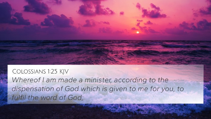 Colossians 1:25 KJV Bible Verse Image