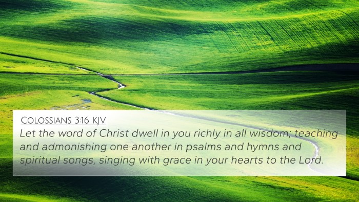 Colossians 3:16 KJV Bible Verse Image