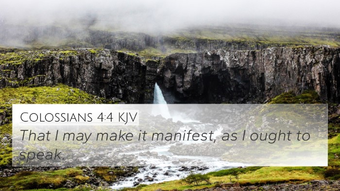 Colossians 4:4 KJV Bible Verse Image