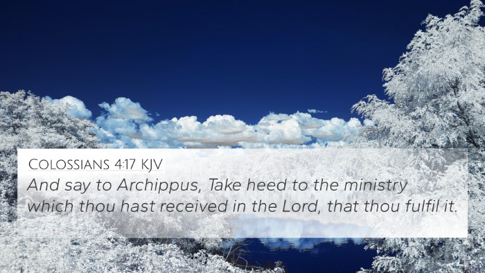 Colossians 4:17 KJV Bible Verse Image