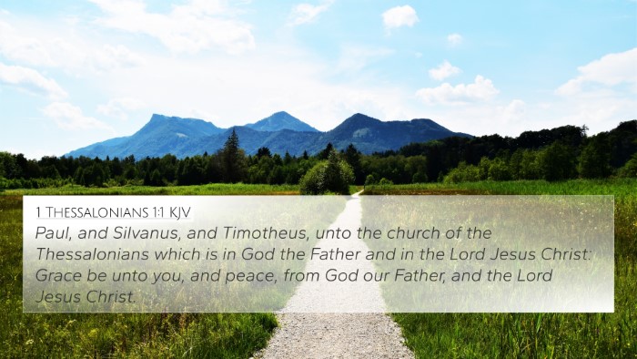 1 Thessalonians 1:1 KJV Bible Verse Image
