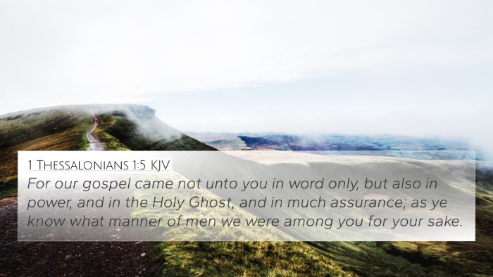 1 Thessalonians 1:5 KJV Bible Verse Image
