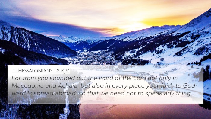 1 Thessalonians 1:8 KJV Bible Verse Image