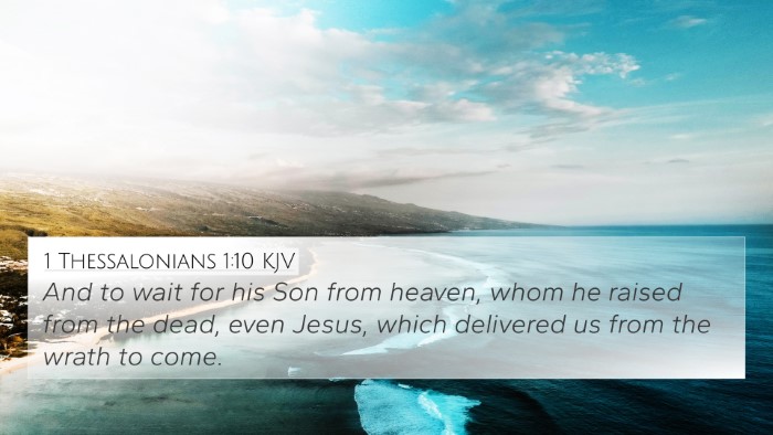 1 Thessalonians 1:10 KJV Bible Verse Image