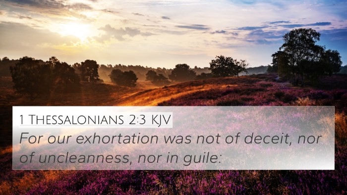 1 Thessalonians 2:3 KJV Bible Verse Image