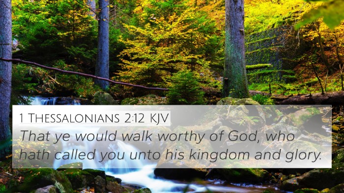 1 Thessalonians 2:12 KJV Bible Verse Image