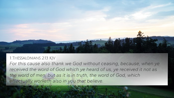 1 Thessalonians 2:13 KJV Bible Verse Image