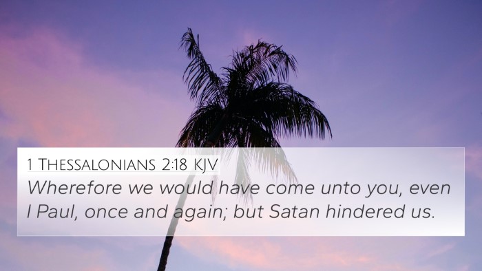 1 Thessalonians 2:18 KJV Bible Verse Image