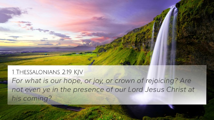 1 Thessalonians 2:19 KJV Bible Verse Image
