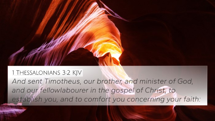 1 Thessalonians 3:2 KJV Bible Verse Image