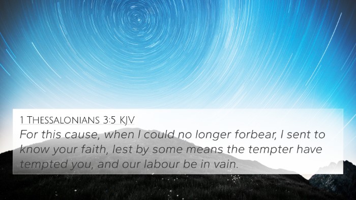 1 Thessalonians 3:5 KJV Bible Verse Image
