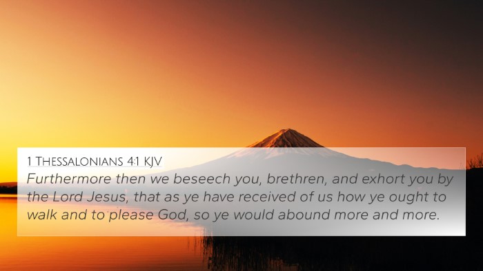 1 Thessalonians 4:1 KJV Bible Verse Image