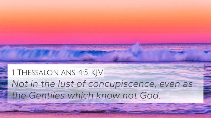 1 Thessalonians 4:5 KJV Bible Verse Image