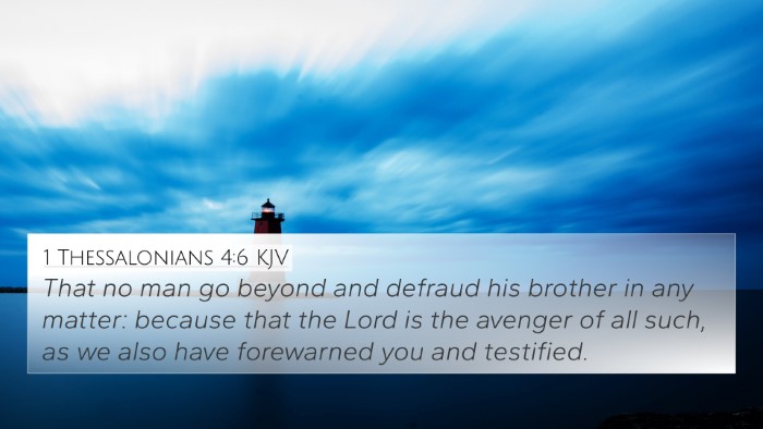 1 Thessalonians 4:6 Explained