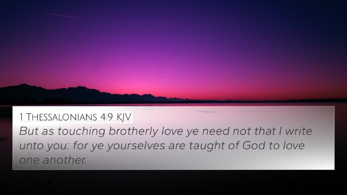 1 Thessalonians 4:9 KJV Bible Verse Image