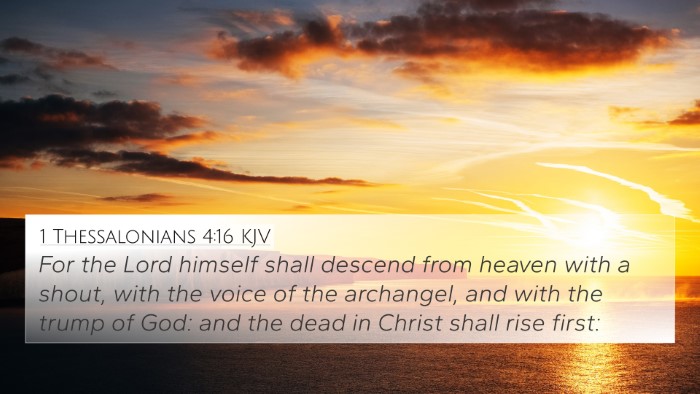 1 Thessalonians 4:16 KJV Bible Verse Image